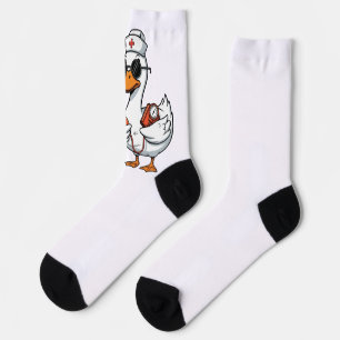 Cuff 'Em Goose Nurse Funny Silly Goose Nurse Socks