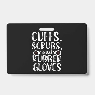 Cuffs Correctional Nurse RN Prison Nursing Medical ID Badge
