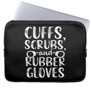 Cuffs Correctional Nurse RN Prison Nursing Medical Laptop Sleeve