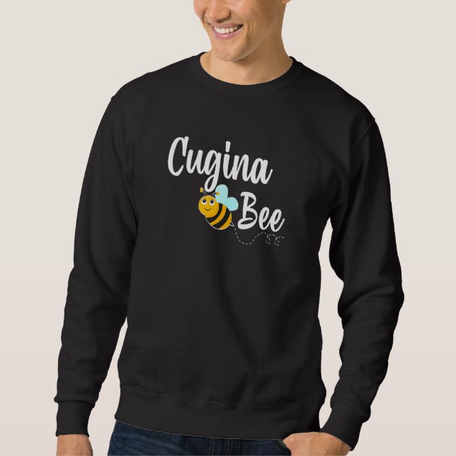 Cugina Bee Italian Female Cousin Announcement Cute Sweatshirt (Front)
