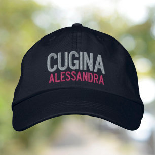 Cugina (cousin/female) personalised embroidered embroidered hat