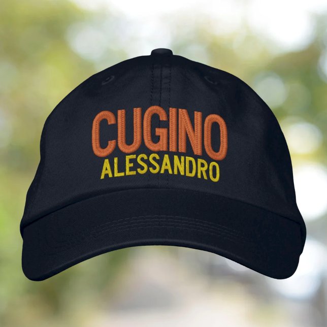 Cugino (cousin/male) Personalised embroidered  Embroidered Hat (Creator Uploaded)