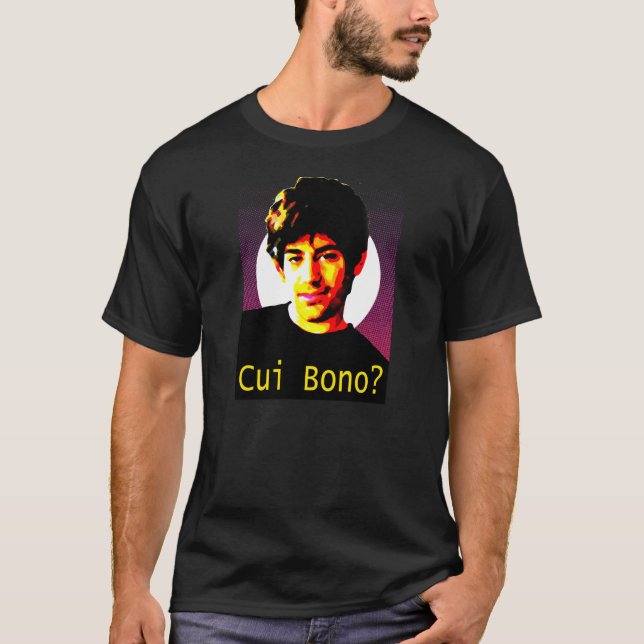 Cui Bono : RIP Aaron Swartz T-Shirt (Front)
