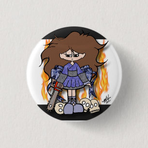 Cukini Chainsaw Undead Killer 3 Cm Round Badge