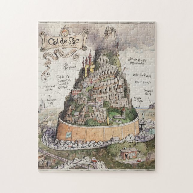 Cul de Sac and Adjacent Places Puzzle (Vertical)