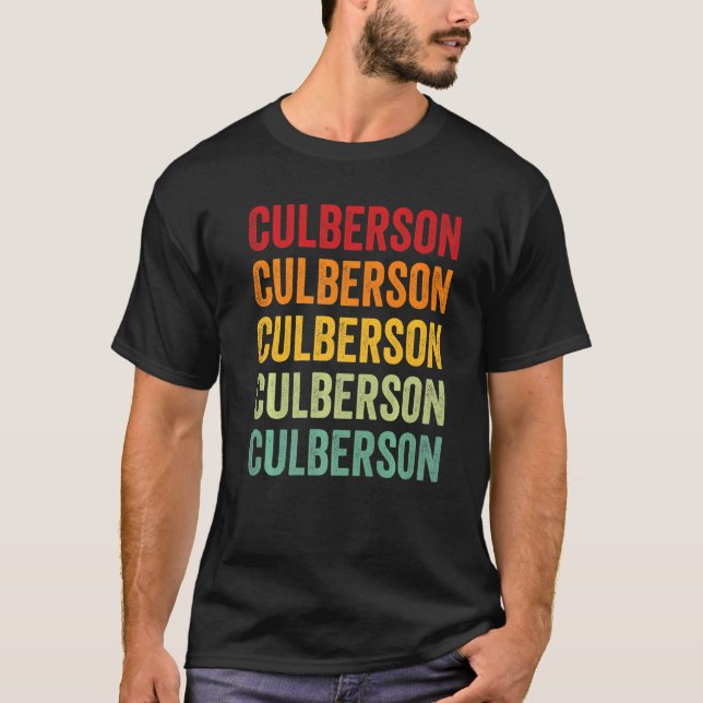 Culberson County Texas Rainbow Text T-Shirt (Front)