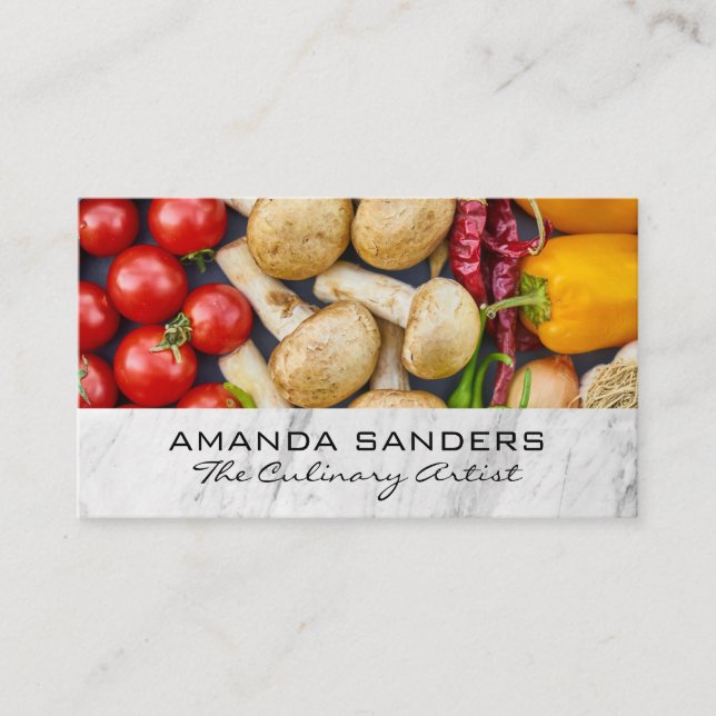 Culinary Arts | Fruits and Vegetables Business Card (Front)