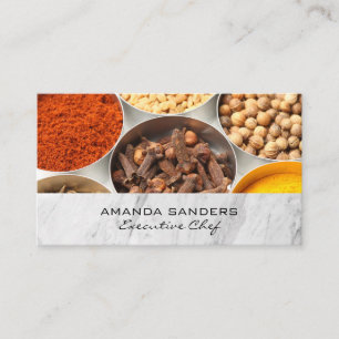 Culinary Arts Spices in Tin Can Business Card