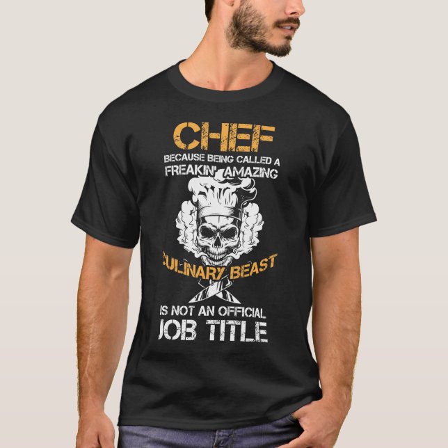 Culinary Beast Funny Kitchen Chef Cuisine Cook T-Shirt (Front)