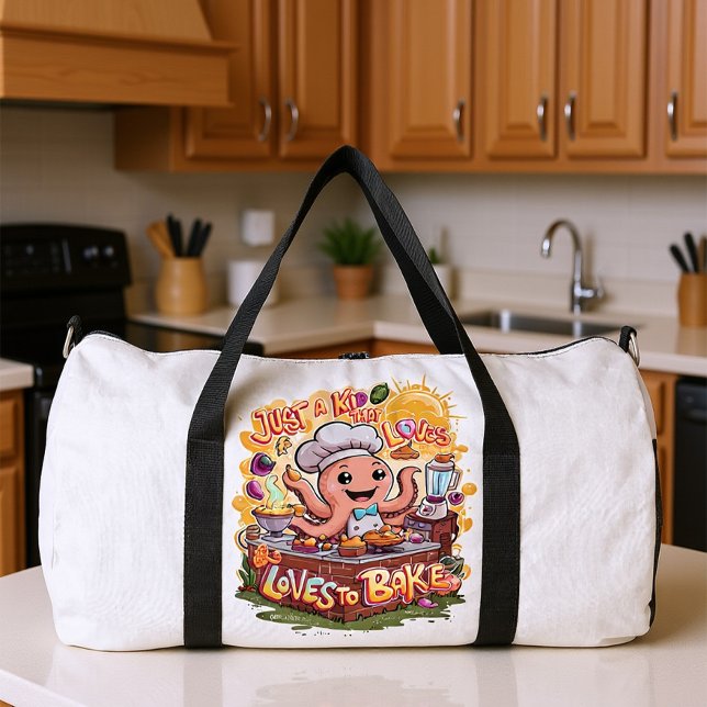 Culinary Cephalopod: Octopus Cooking Delight Duffle Bag (Creator Uploaded)