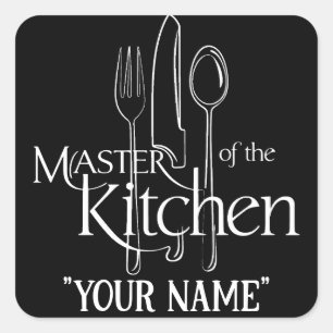 Culinary Champion customisable cooking lover Square Sticker