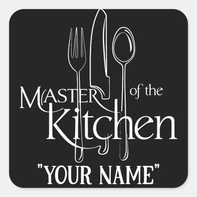 Culinary Champion customisable cooking lover Square Sticker (Front)