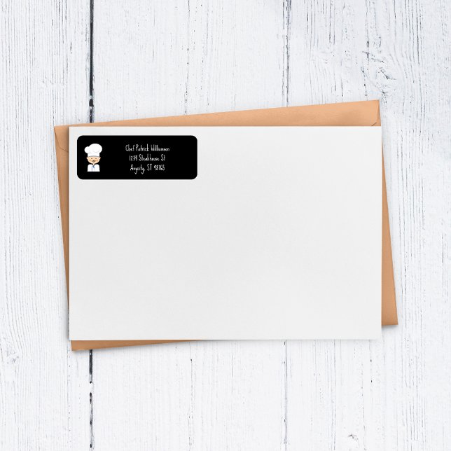 Culinary Chef - Cook Cartoon Return Address Label (Creator Uploaded)