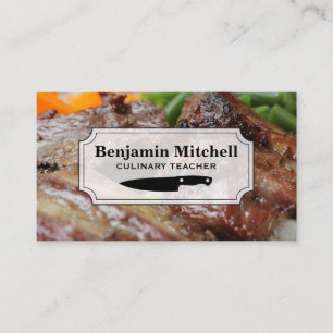 Culinary Chef   Food Background Business Card