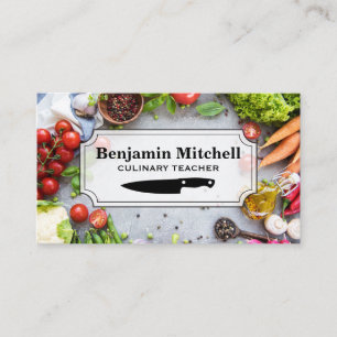 Culinary Chef Vegetables Spices Business Card