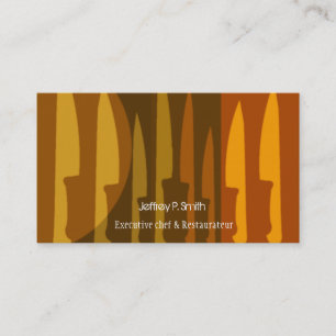 Culinary Cook Chef Knife Cooking Business Card