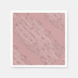 Culinary Cooking Baking Terms Cloud Napkins
