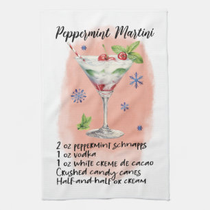 Culinary Delight: Peppermint Martini Recipe Tea Towel