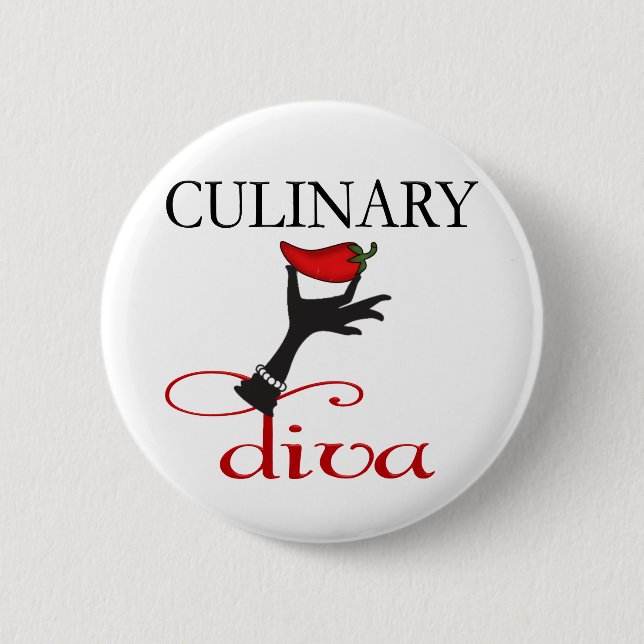 Culinary Diva 6 Cm Round Badge (Front)