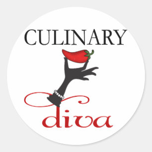 Culinary Diva Classic Round Sticker
