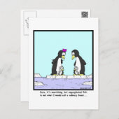 Culinary Feast: Penguin cartoon Postcard (Front/Back)