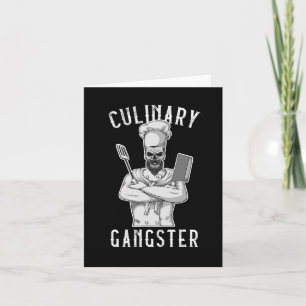 Culinary Gangster Cooking Kitchen Cook Chef Restau Card