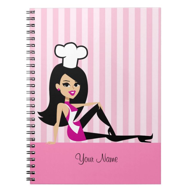 Culinary Notebook with Cool Retro Cartoon (Front)