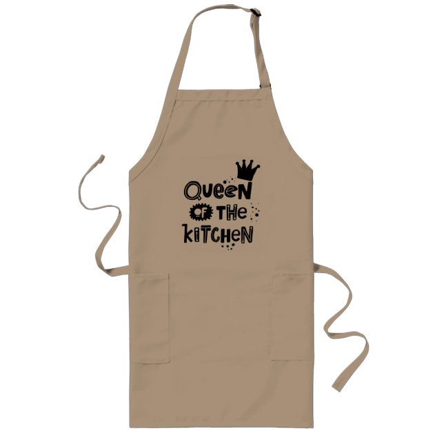 Culinary Royalty: Kitchen Queen Long Apron (Front)