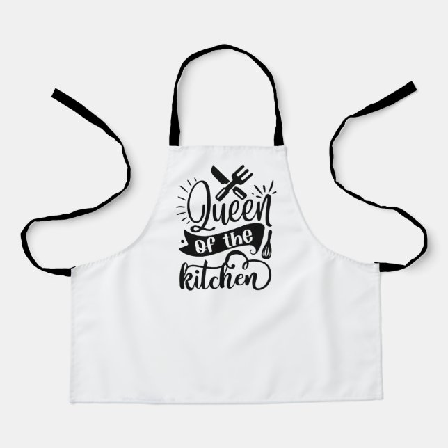 Culinary Royalty: Queen of the Kitchen Apron (Front)