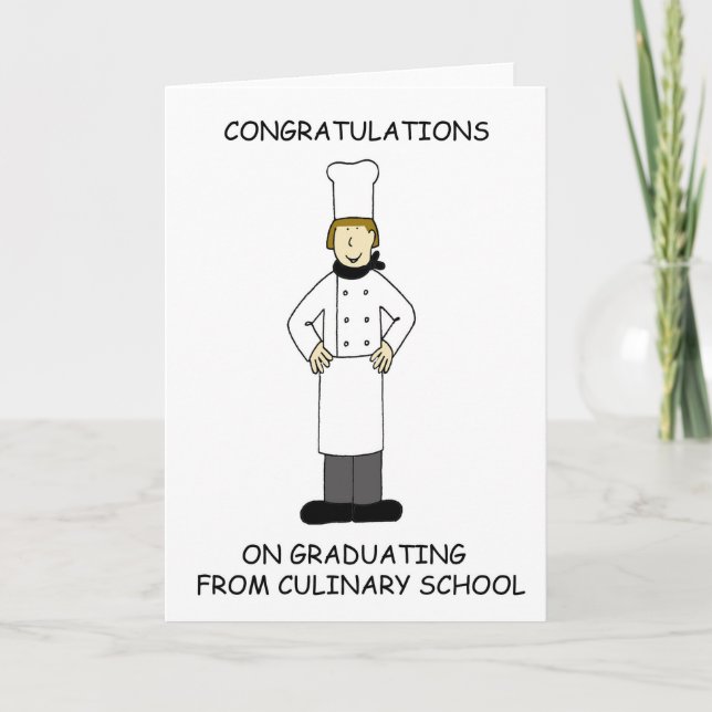 Culinary School Graduate Congratulations for Her Card (Front)
