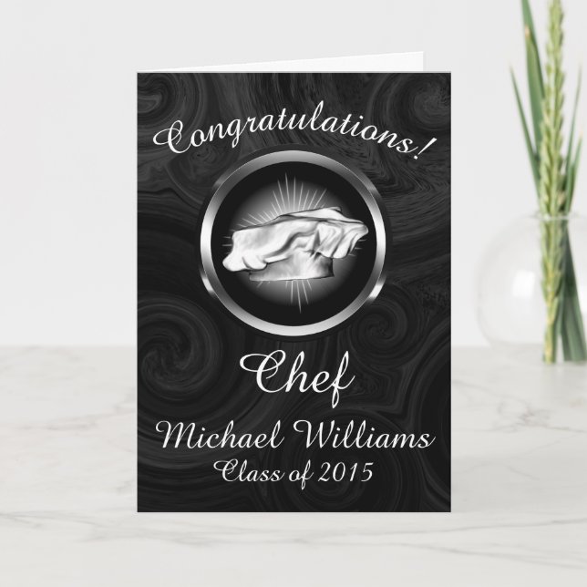 Culinary School Graduation Personalised Card (Front)