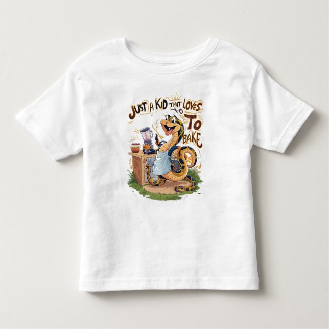 Culinary Serpent: A Snake in an Apron Toddler T-Shirt (Front)