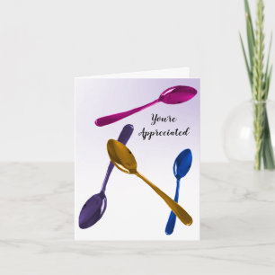 Culinary Spoon Design Appreciation Card