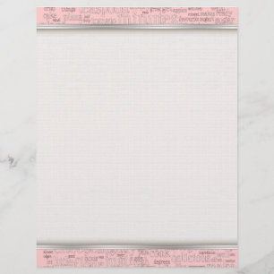 Culinary Terms Word Cloud Writing Paper