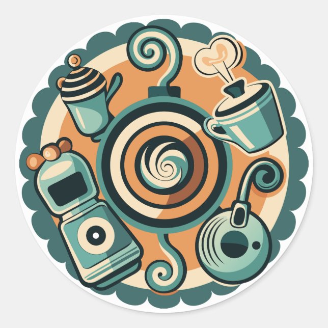 Culinary Time Machine Classic Round Sticker (Front)
