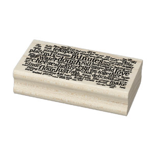 Culinary Words Cloud Stamper Rubber Stamp