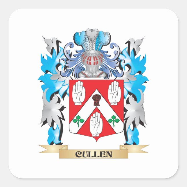 Cullen Coat of Arms - Family Crest Square Sticker (Front)