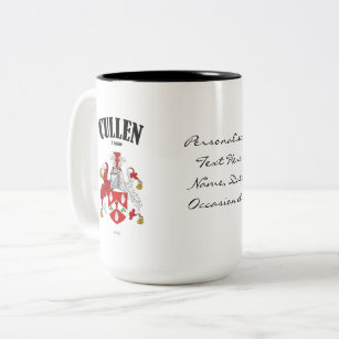 Cullen Family Crest, Translation & Meaning Two-Tone Coffee Mug