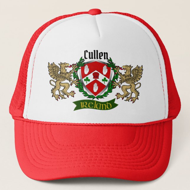 Cullen/O'Cullen Irish Shield w/Griffins Trucker Hat (Front)