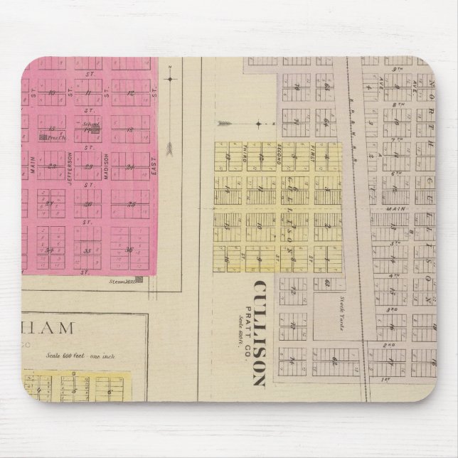Cullison, Saratoga, Brenham, Kansas Mouse Pad (Front)