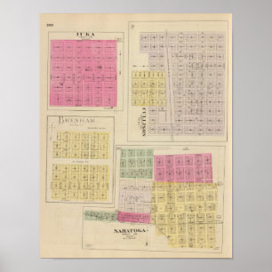 Cullison, Saratoga, Brenham, Kansas Poster