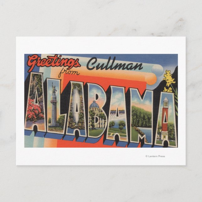 Cullman, Alabama - Large Letter Scenes Postcard (Front)