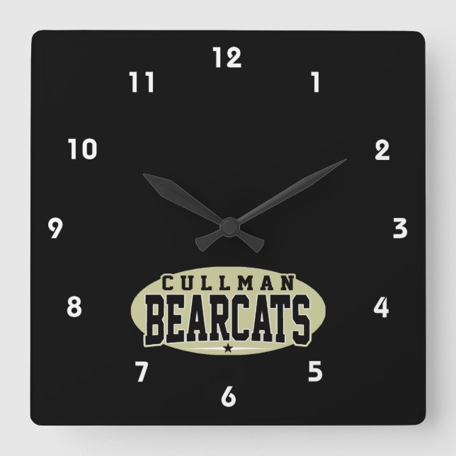 Cullman High School; Bearcats Square Wall Clock (Front)