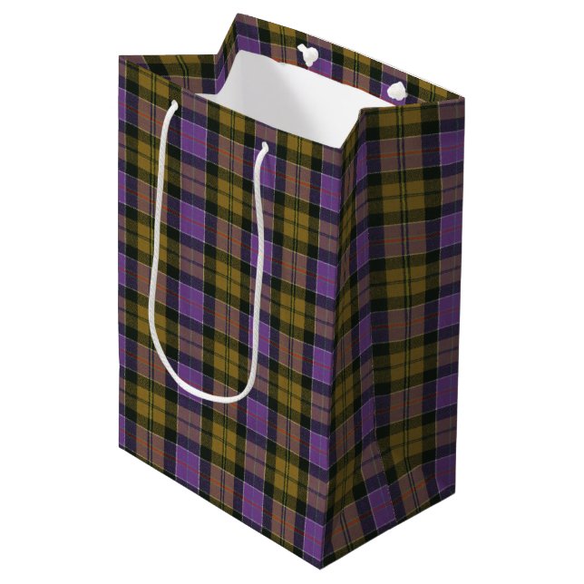 Culloden Ancient Original Scottish Tartan    Medium Gift Bag (Front Angled)