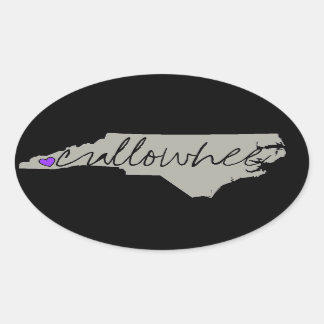 Cullowhee, NC Sticker- set of 4 Oval Sticker