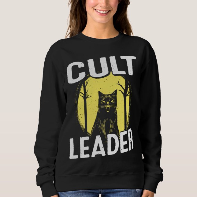 Cult Leader Cat Satanic Baphomet Occult Witchcraft Sweatshirt (Front)
