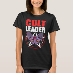 Cult Leader Cat Satanic Witchcraft Baphomet Occult T-Shirt