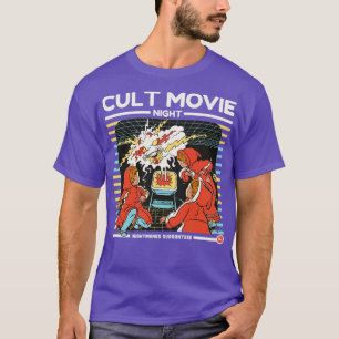 Cult Night Funny Retro Illustration Occult Scary M T-Shirt