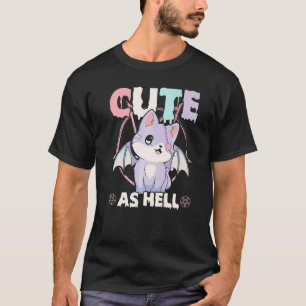 Cult Pastel Goth Cat Pentagram Cute As Hell 1 T-Shirt