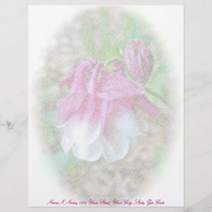 Cultivated Columbine Letterhead Pink